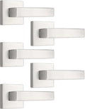 Probrico Contemporary Dummy Door Handle Satin Nickel - Durable Pull