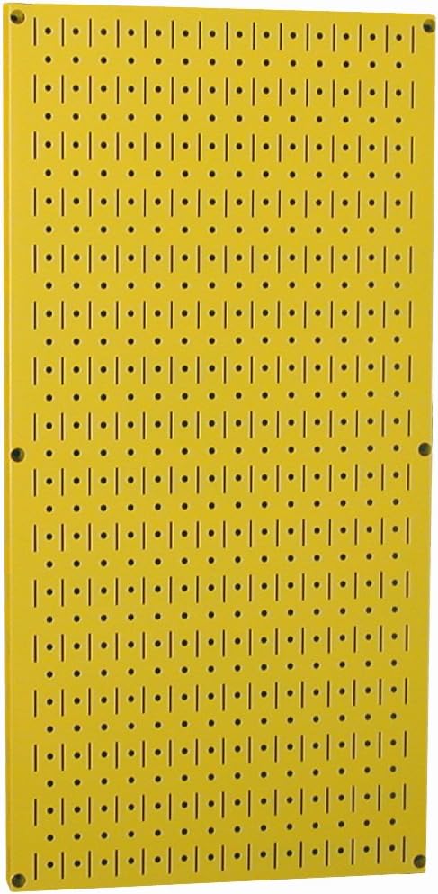 Wall Control Pegboard 32in x 16in Yellow Metal Tool Board Panel