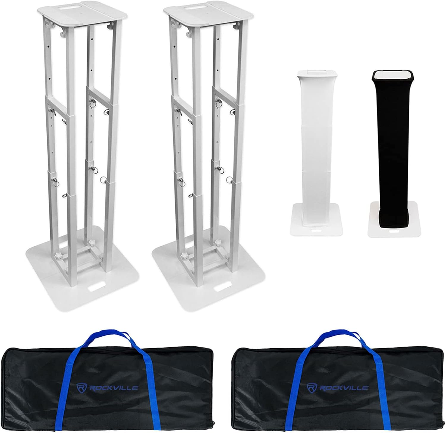 Rockville RTP-GO Portable DJ Totem Light/Speaker Stand Set