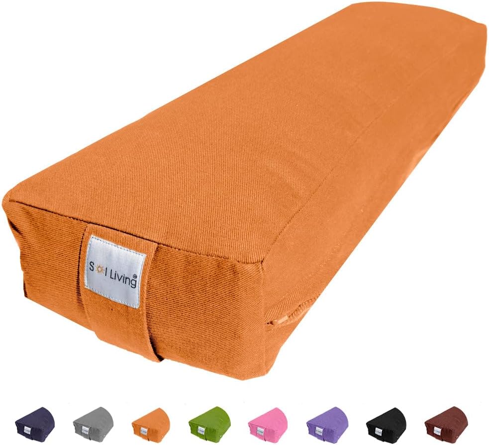 Cotton Yoga Bolster Pillow for Meditation and Restorative Yoga