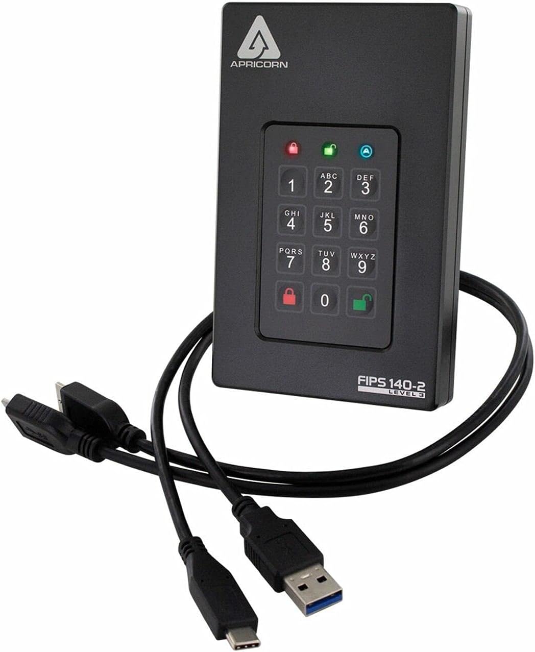 Secure 5TB Apricorn Portable Drive