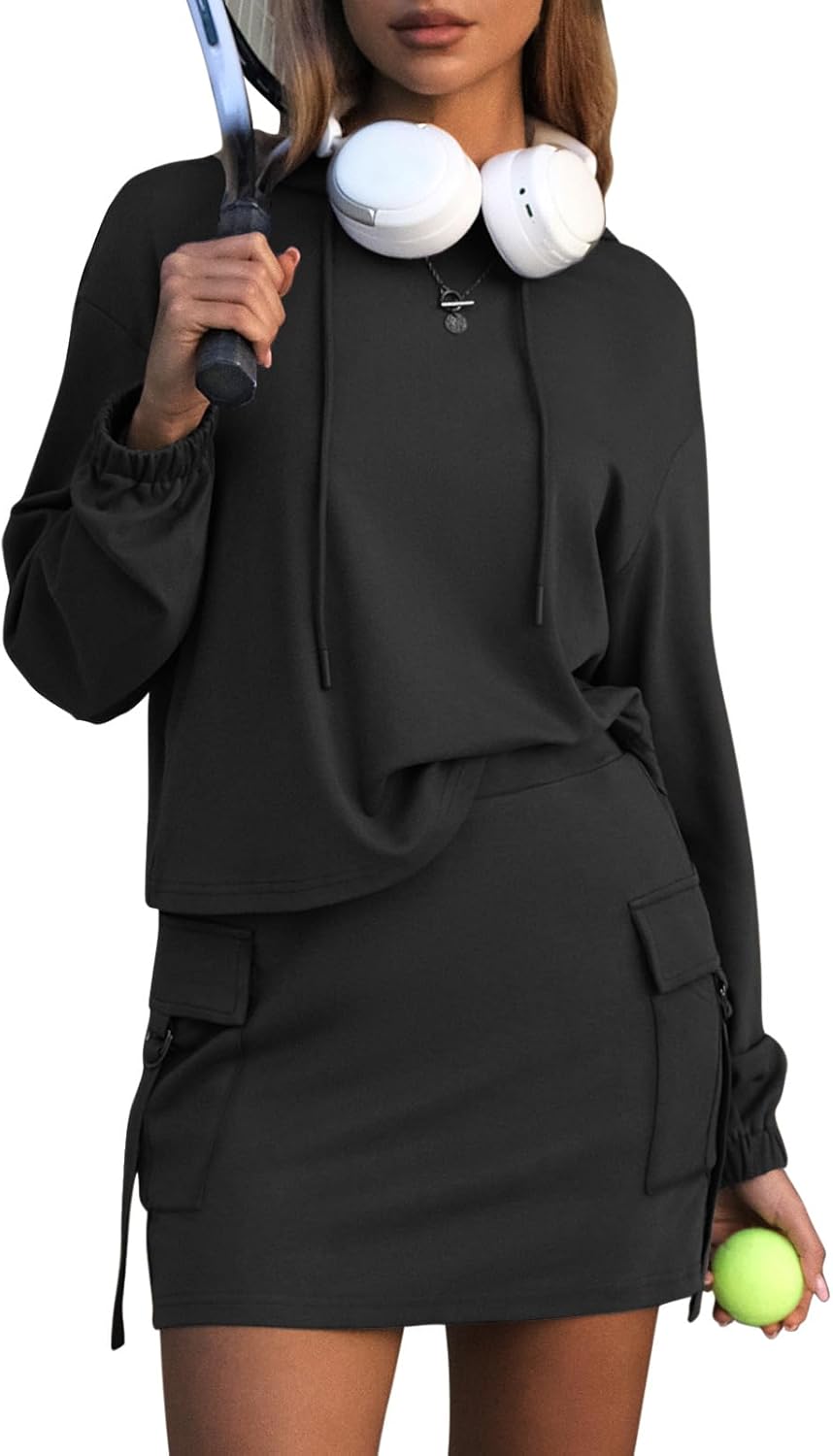 EXLURA Women 2 Piece Sets Cotton Sweatsuits for Fall Style