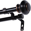 Elegant Window Treatment Double Curtain Rod Set 66 to 120 in