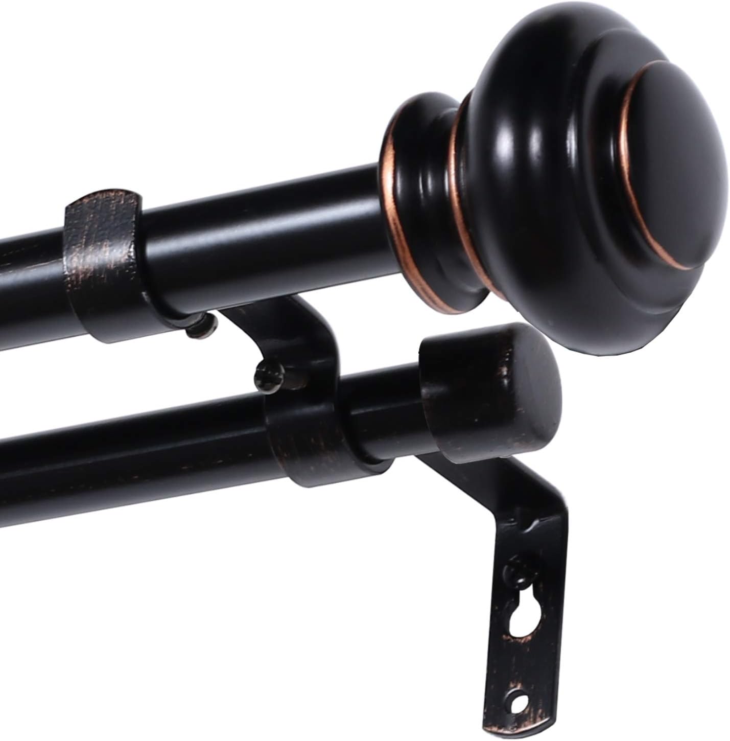 Elegant Telescoping Double Curtain Rod Set for Stylish Windows