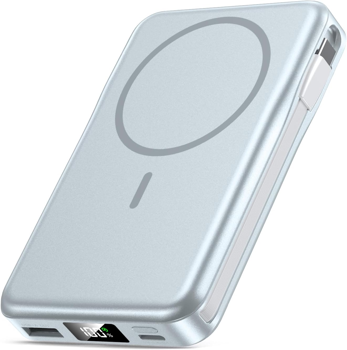 Magnetic Portable Charger 10000mAh Power Bank for iPhone and More