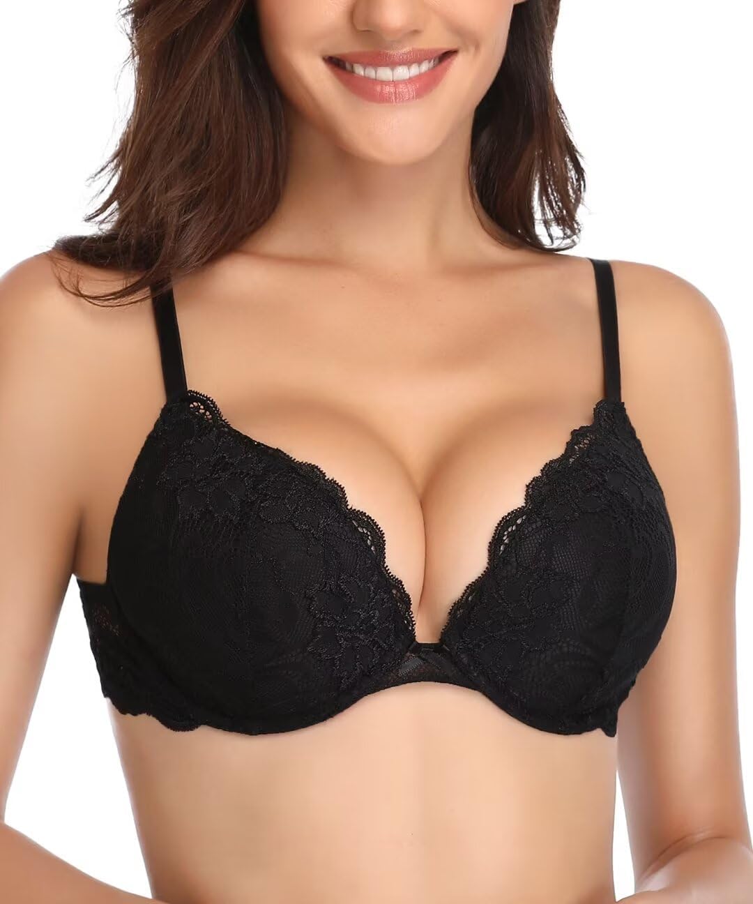 Deyllo Womens Push Up Lace Bra for Comfort and Style