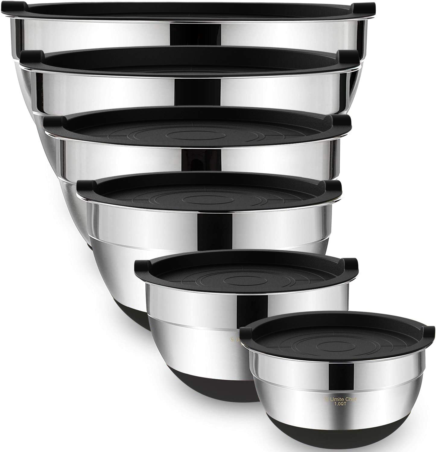 Umite Chef Mixing Bowls Set with Airtight Lids for Kitchen