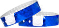 Holographic Plastic Party Wristbands Blue - 500 Pack for Events