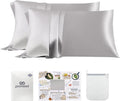 PROMEED 100% Mulberry Silk Pillowcase 2 Pack - Cooling, Anti-Wrinkle