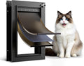 All Aluminum Cat Door Interior Door Black 3 Flaps - Insulated Small