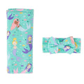 Little Sleepies Swaddle & Headband Bow Set - Luxe Mermaid Magic