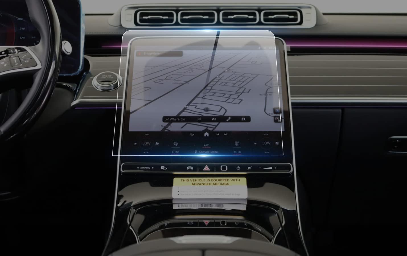 9H Tempered Glass Screen Protector for Mercedes-Benz EQE EQS