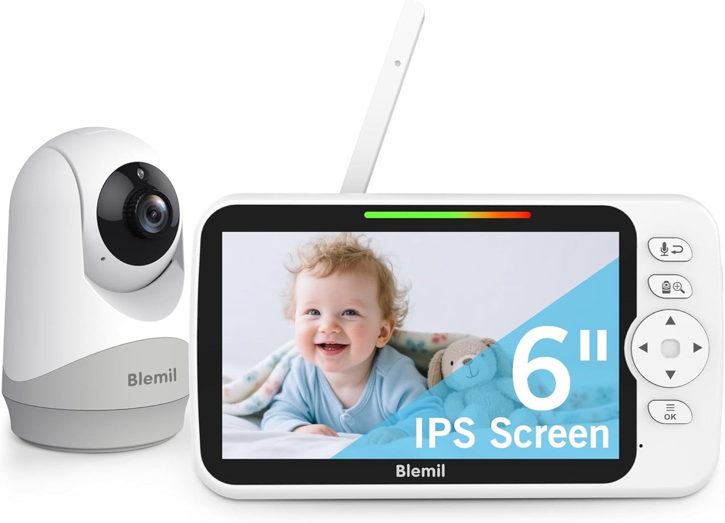 Upgrade Video Baby Monitor with 6in Screen and Long Battery Life