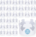 Hygloss White Paper Crowns 144 Pack - Blank Crowns for Decorating