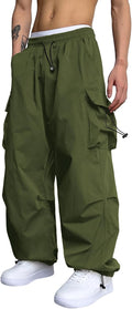 ZAFUL Flat Pocket Parachute Pants for Men Unisex Baggy Cargo - Y2K be