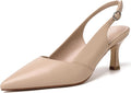 Kitten Heels Slingback Pointed Closed Toe Pumps - Comfortable Chic is