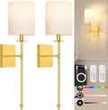 27 Inch Wall Sconces Battery Operated Set of 2 - Rechargeable Wireless