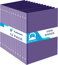 Fulmoon 12 Pcs 1in Round Ring Binders Purple - Economy Pack