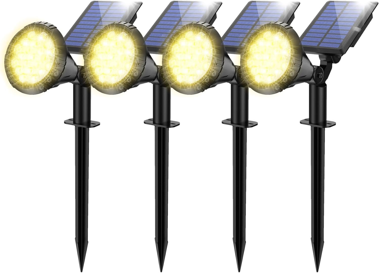 Solar Spot Lights for Outside - 21 LED Outdoor Lighting Set