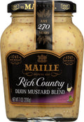 Maille Rich Country Dijon Mustard 7 Oz (Pack of 6) - Creamy French