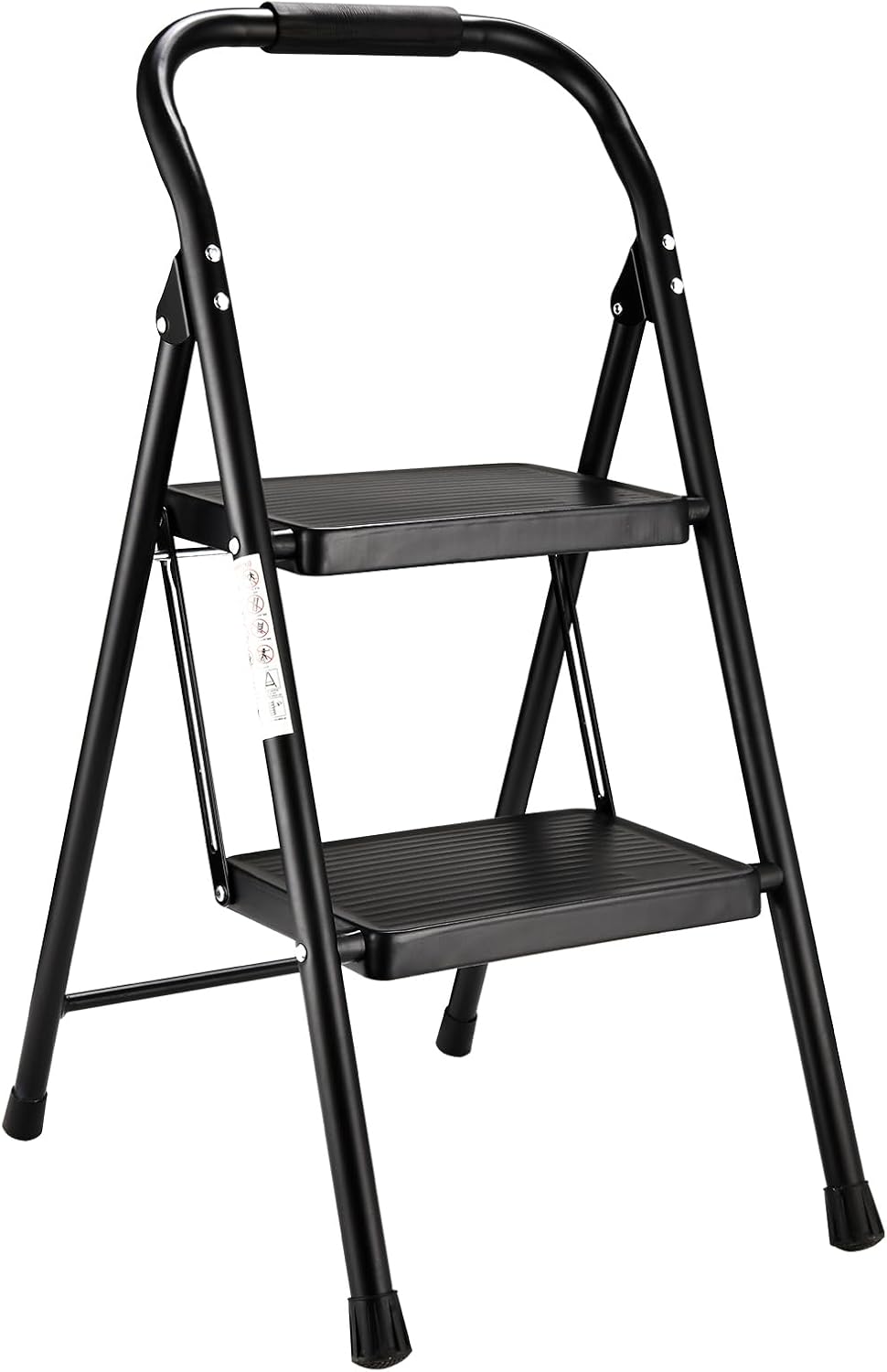 2 Step Ladder Folding Stool for Adults - Safe and Portable