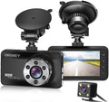 ORSKEY Dual Dash Cam: Front & Rear 1080P Full HD with Night Vision