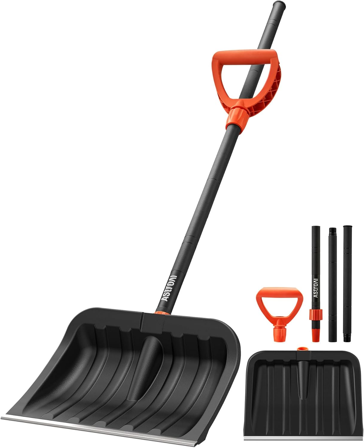 AstroAI 62-Inch Heavy-Duty Snow Shovel for Easy Snow Removal