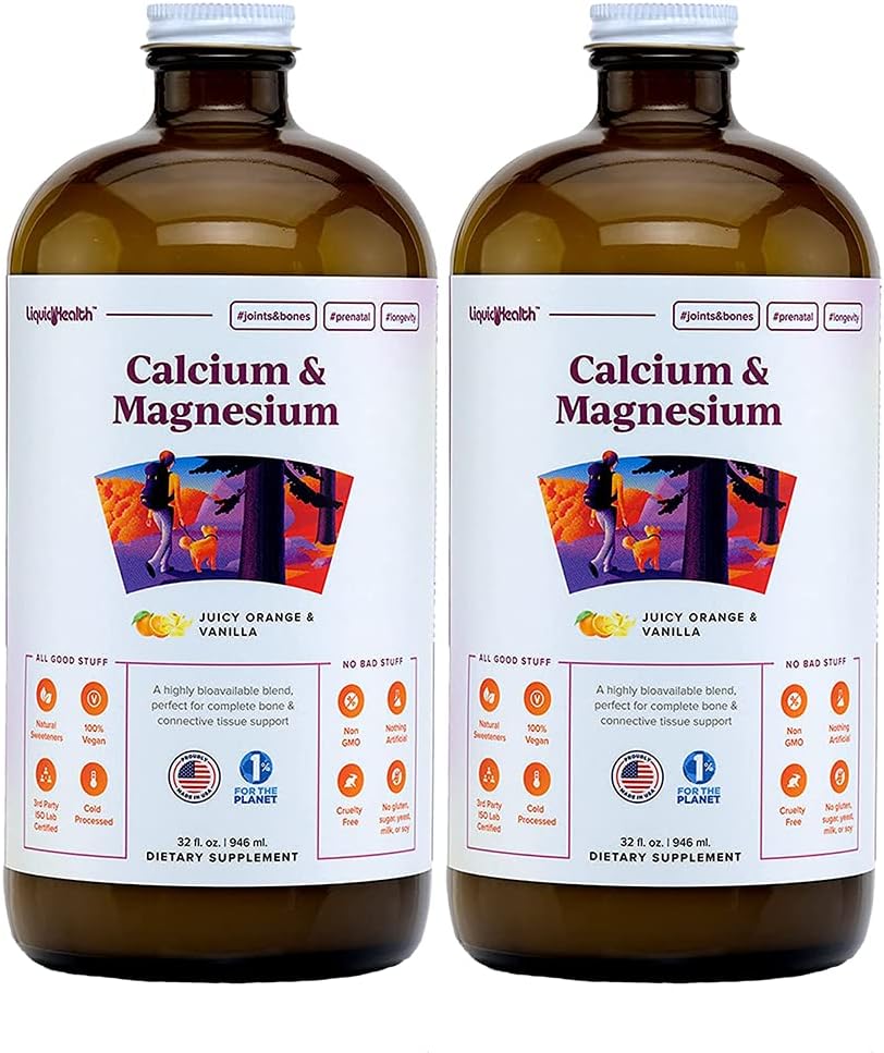 Calcium & Magnesium Liquid Supplement for Bone and Joint Health
