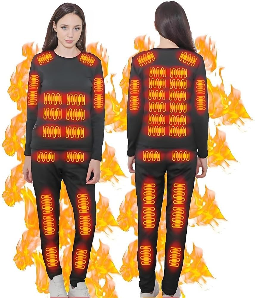 Heated Thermal Underwear for Men Women USB 42 Zone Intelligent Set