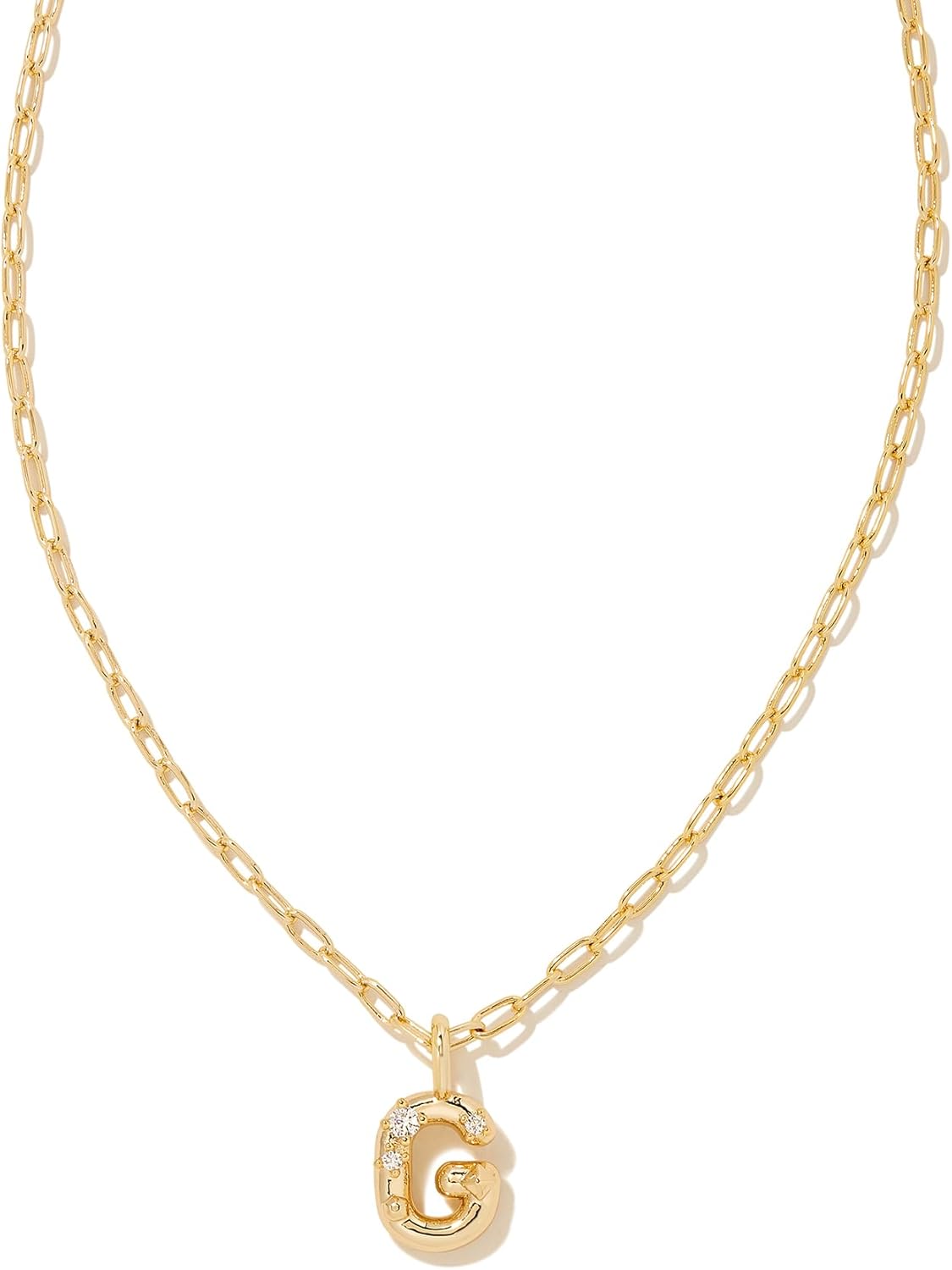 Kendra Scott Crystal Letter Short Pendant Necklace for Women