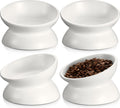 Elevated Cat Food Bowl 4 Pack 5 oz Tilted Ceramic Raised Bowls - Anti