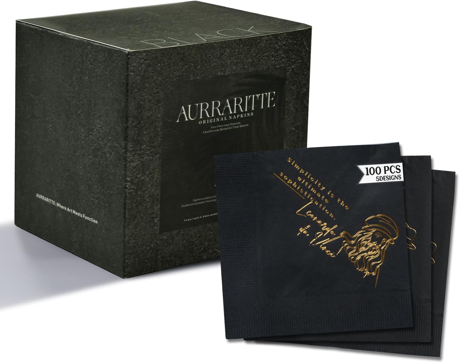 100 Pack 3-Ply Cocktail Napkins Variety - Perfect Party Decor!
