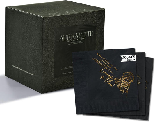 100 Pack 3-Ply Cocktail Napkins Variety - Perfect Party Decor!