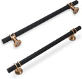 10 Pack 10 in Cabinet Pulls Matte Black and Champagne Bronze - Durable