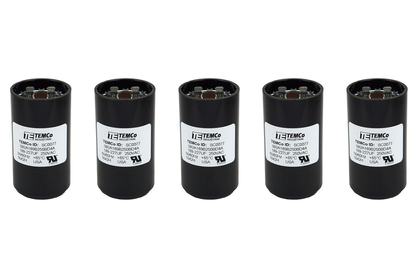 5 Pack 189-227 uF Start Capacitor for HVAC and Compressor Needs