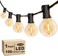 VerRon 100FT LED G40 Globe String Lights - Warm White Patio Lighting