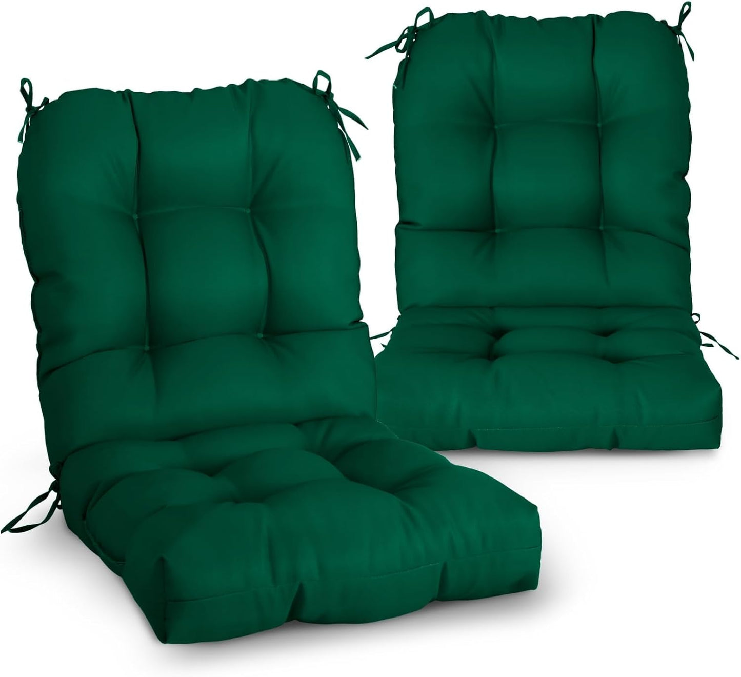 EAGLE PEAK Tufted Outdoor/Indoor Chair Cushions, Set of 2