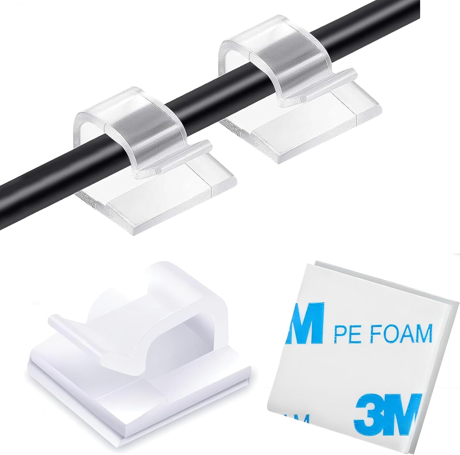 50PCS Cable Clips | Tangle-Free Cord Organizer