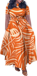 Plus Size Dress for Women A Line Maxi with Belt - Flattering Fit
