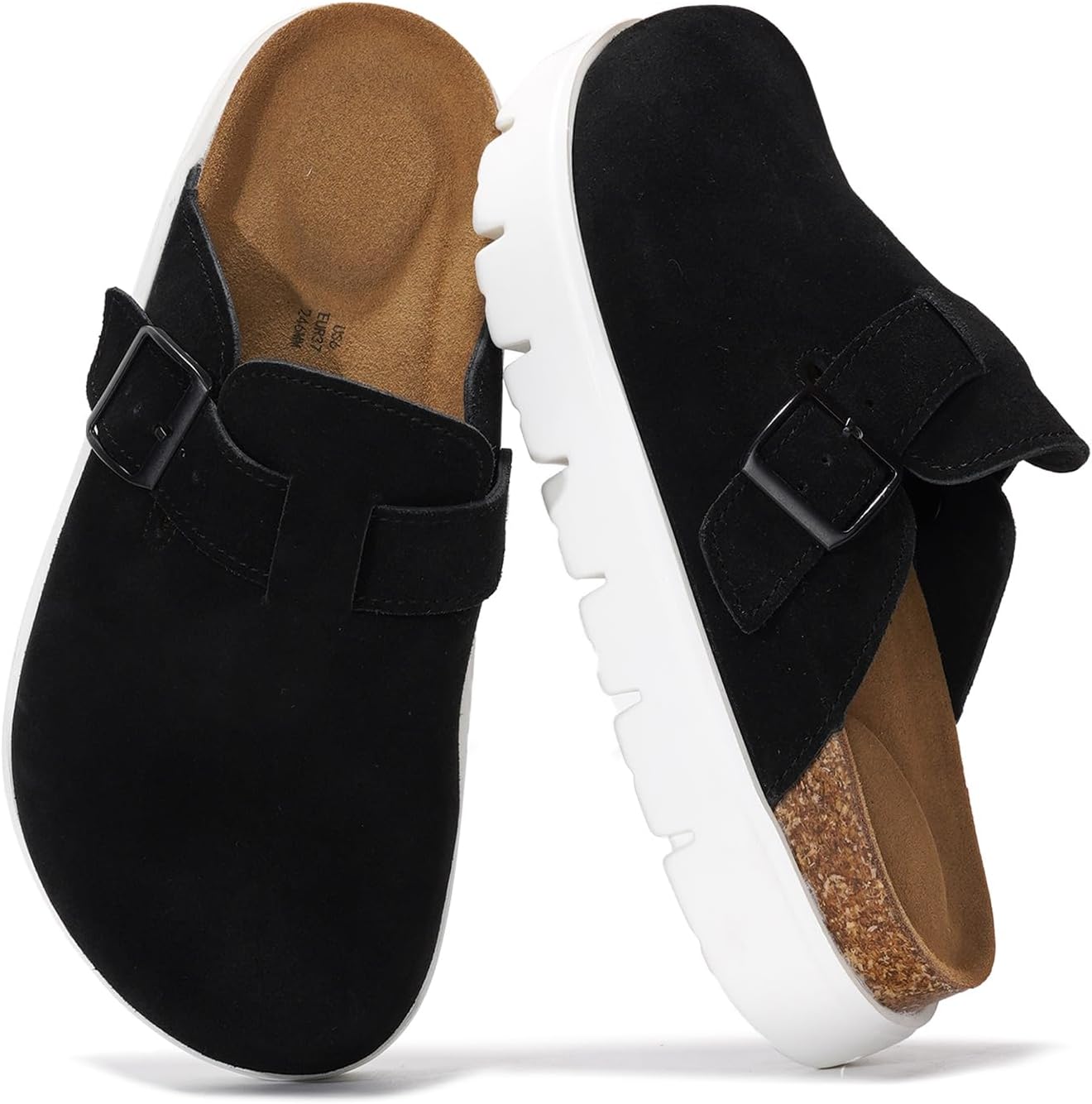 Project Cloud Genuine Leather Platform Clogs for Women 2025