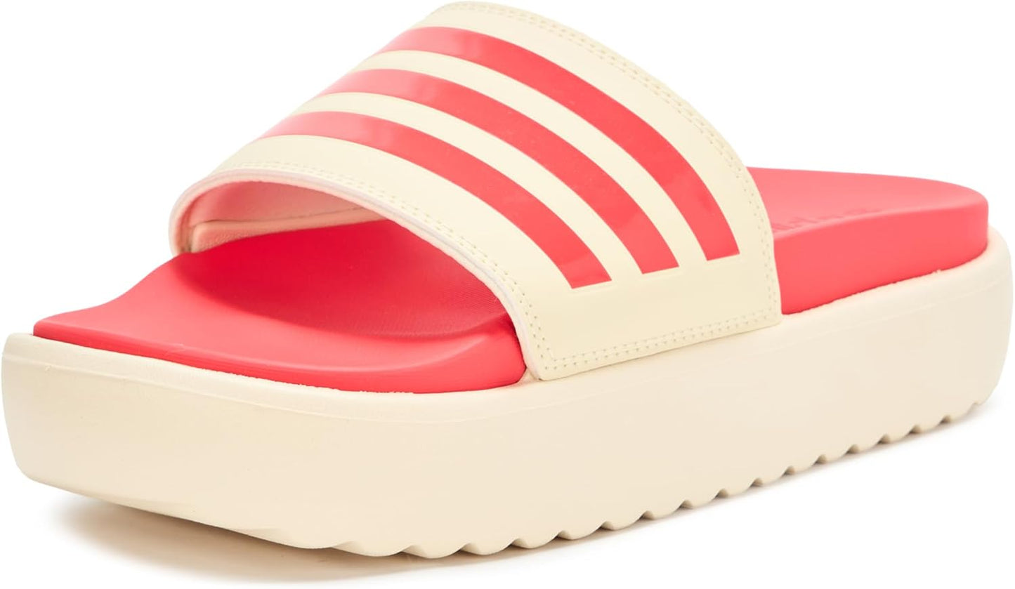 adidas womens Adilette Platform Slides for Elevated Comfort