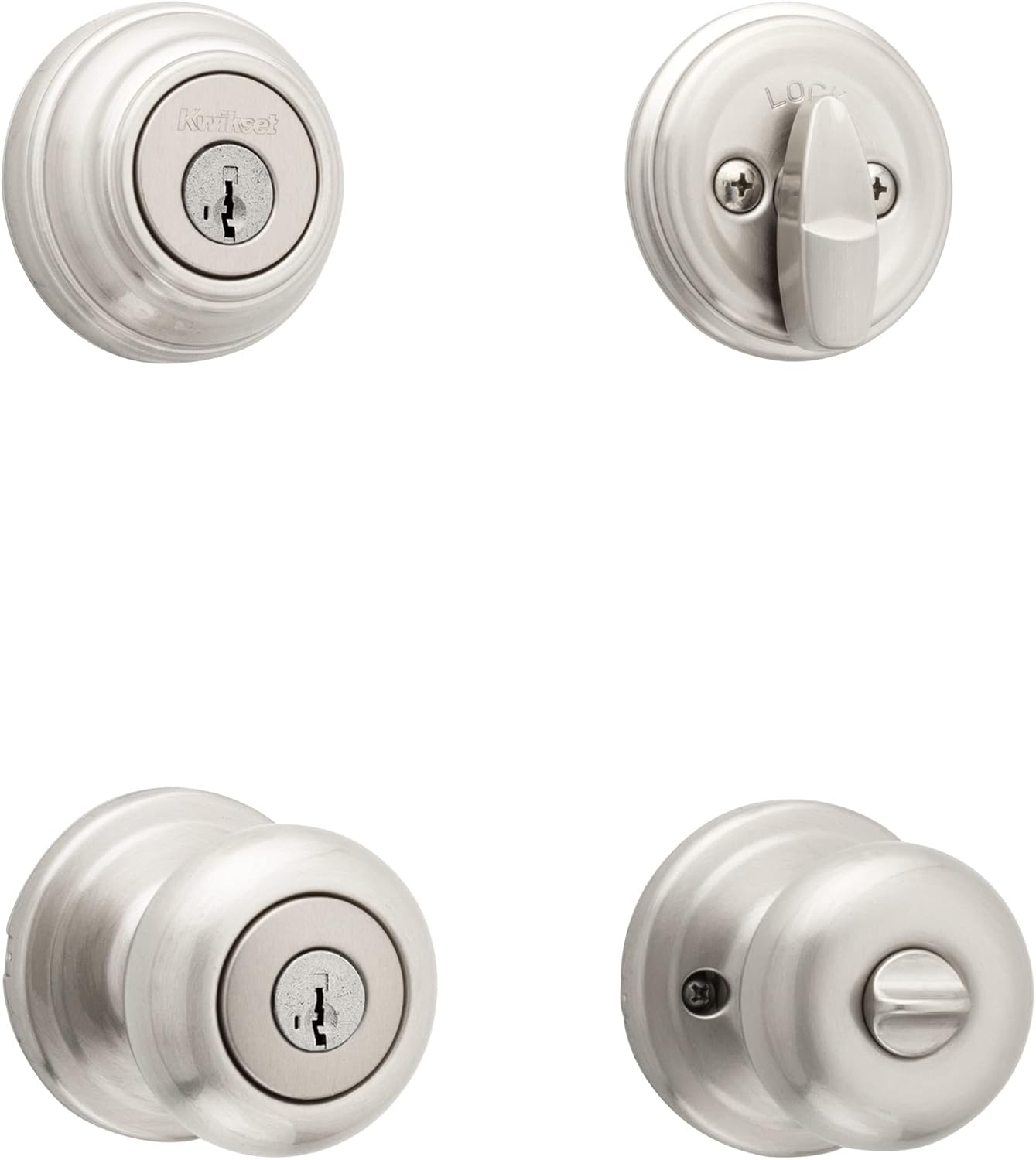 Kwikset Juno Keyed Entry Door Knob and Deadbolt Combo Pack