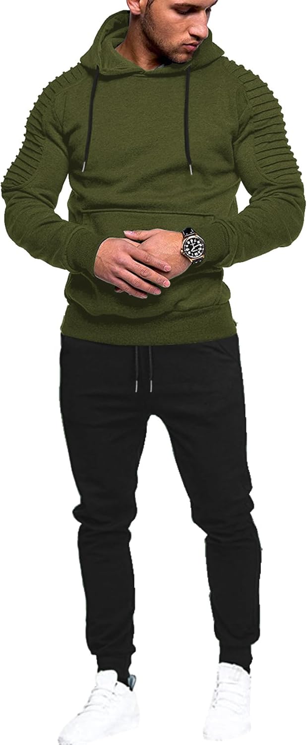Men's Tracksuit 2 Piece Hoodie Sweatsuit Sets for Comfort