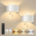 Motion Sensor Wall Light with Remote Control - Rechargeable 2 Pack