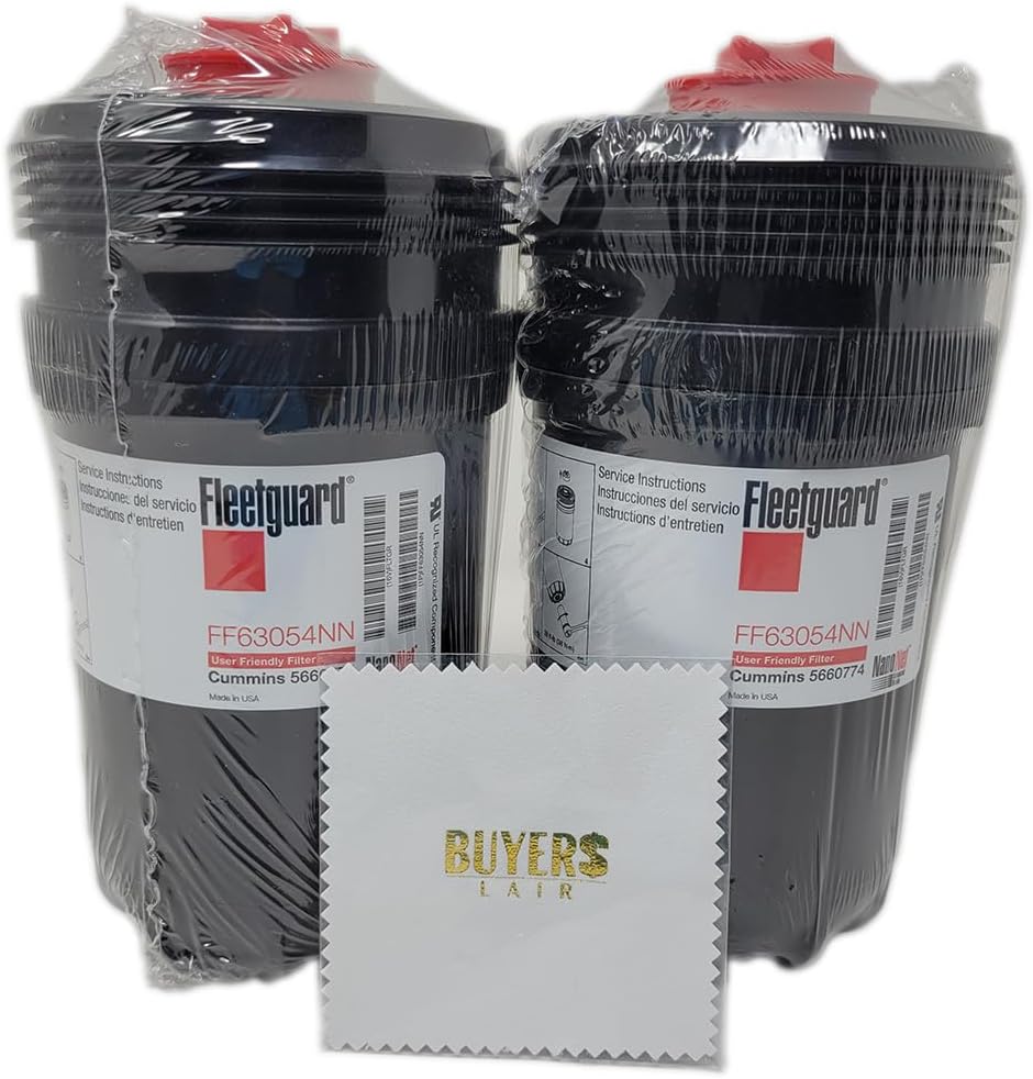 FF63054NN Fleetguard Fuel Filter Kit with Microfiber Cloth