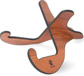 Portable Foldable Wood Guitar Stand - Non-Slip & Detachable - Brown