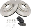 Front Semi-Metallic Brake Pad & Rotor Kit for 2016-2018 Honda Civic