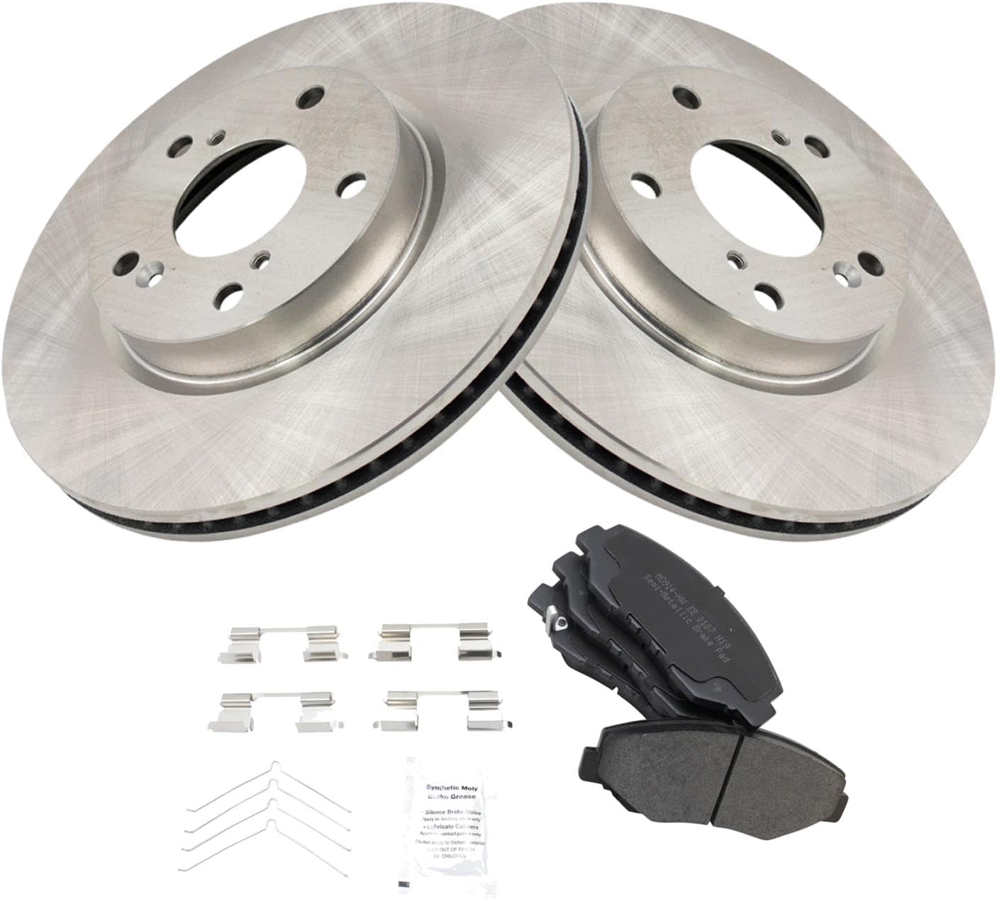 TRQ Front Brake Pad & Rotor Kit for 2016-2018 Honda Civic