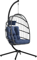 SWITTE Egg Chair Outdoor with Stand - Comfortable Hanging Egg Swing