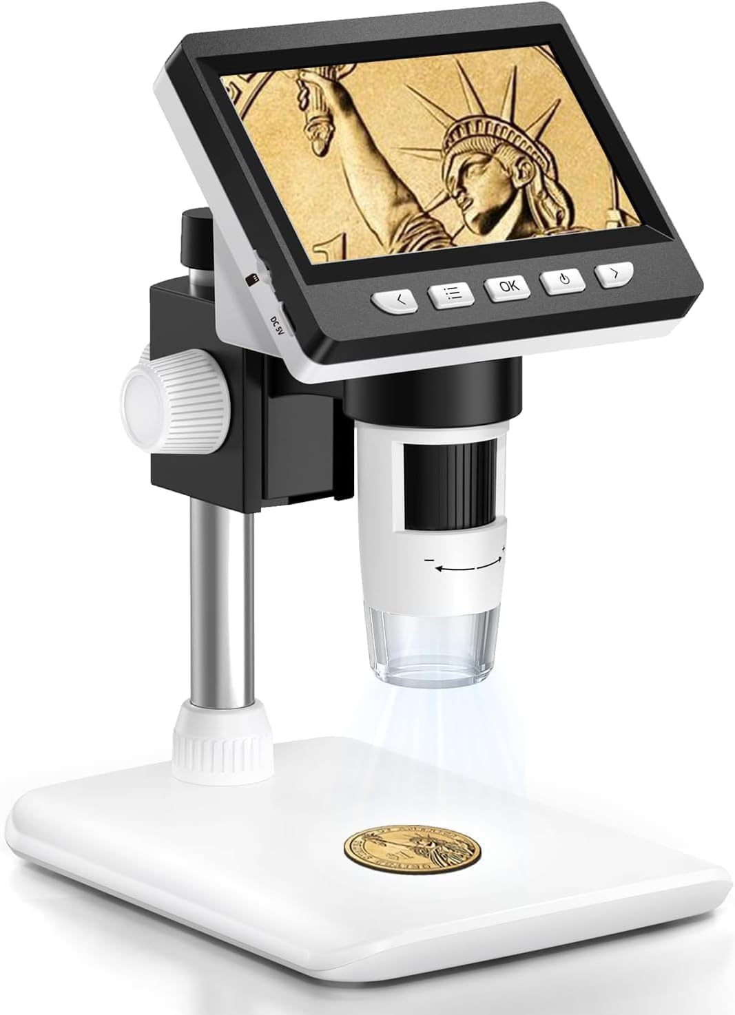 4.3 Inch Digital Coin Microscope with 1000X Magnification Power